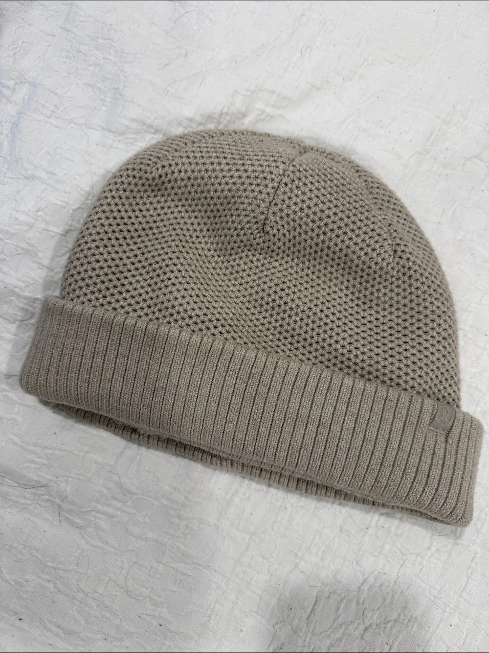 Women’s Knit Cuffed Beanie Hat - Taupe